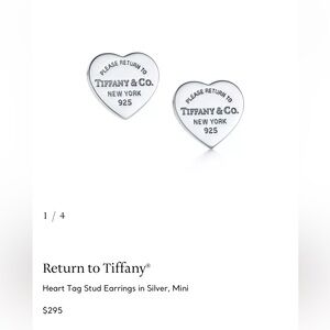 Tiffany & Co. Silver Heart Tag Earrings